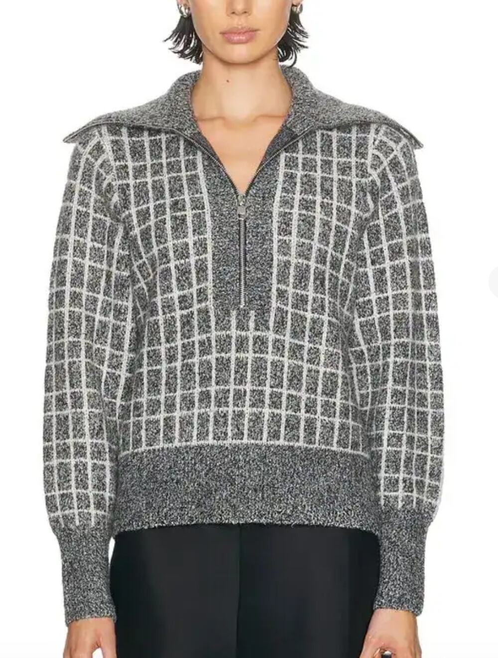 VARLEY Furley Gray Half Zip Knit Pullover Sweater Size XS